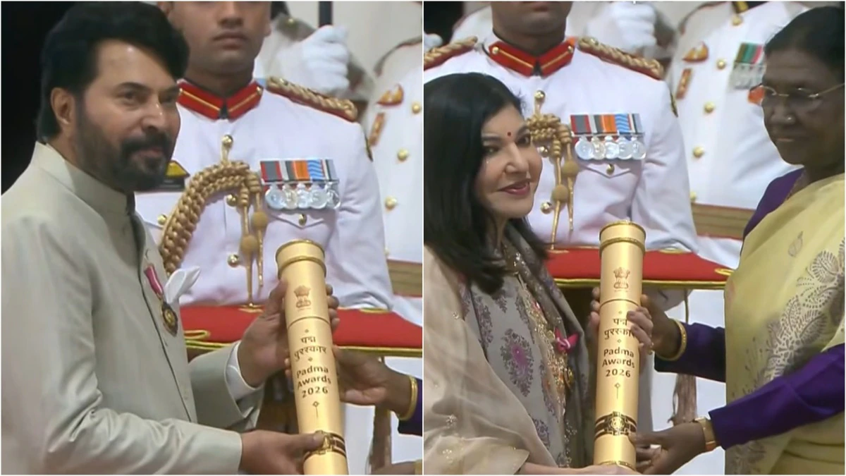 Alka Yagnik Conferred With Padma Bhushan; Touches PM Modi’s Feet For Blessings